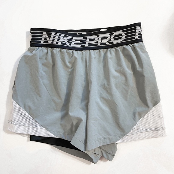 Nike Pants - nike pro training 2 in one woven shorts